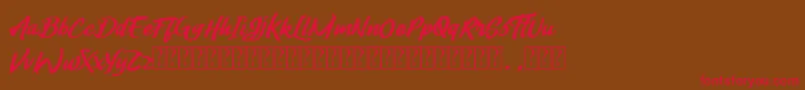 Lady Writer Free Font – Red Fonts on Brown Background