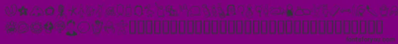 フォントTombats4 – 紫の背景に黒い文字