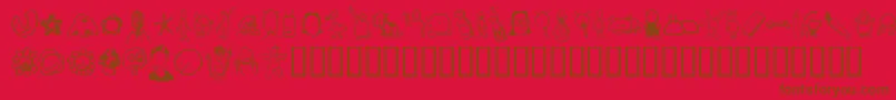 Tombats4 Font – Brown Fonts on Red Background