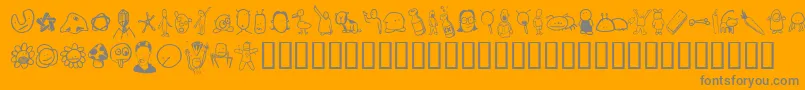Tombats4 Font – Gray Fonts on Orange Background