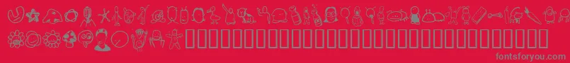 Tombats4 Font – Gray Fonts on Red Background