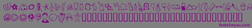 Tombats4 Font – Purple Fonts on Gray Background