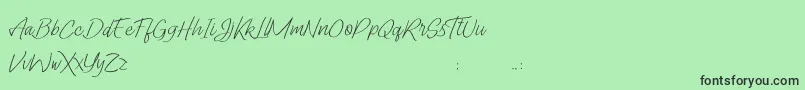 Lady Writer Skinny FREE Font – Black Fonts on Green Background