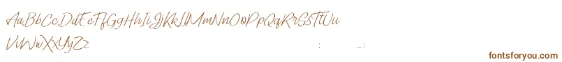 Шрифт Lady Writer Skinny FREE – коричневые шрифты на белом фоне
