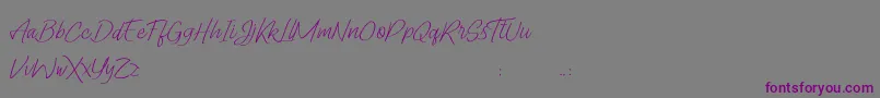 Lady Writer Skinny FREE Font – Purple Fonts on Gray Background