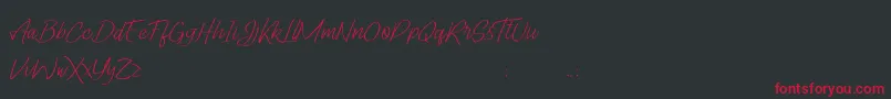 Lady Writer Skinny FREE-Schriftart – Rote Schriften auf schwarzem Hintergrund