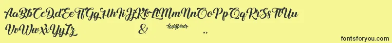 Ladybirds Font – Black Fonts on Yellow Background