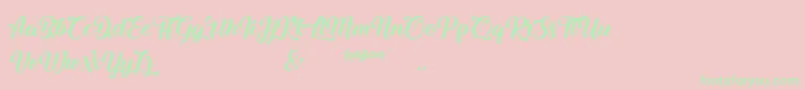 Ladybirds Font – Green Fonts on Pink Background