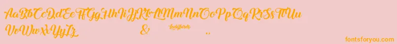 Ladybirds Font – Orange Fonts on Pink Background