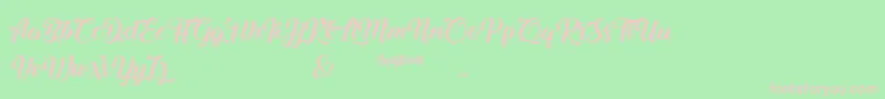 Ladybirds Font – Pink Fonts on Green Background