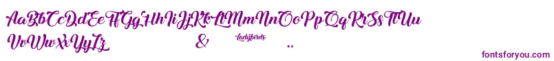 Ladybirds Font – Purple Fonts on White Background