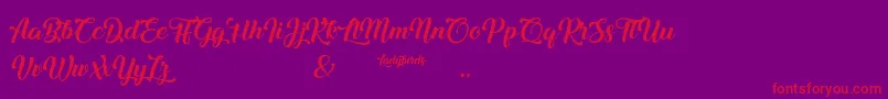 Ladybirds Font – Red Fonts on Purple Background