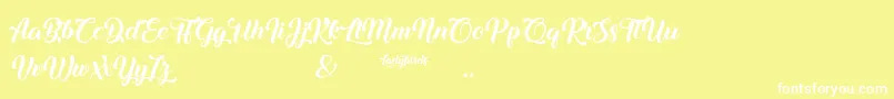 Ladybirds Font – White Fonts on Yellow Background