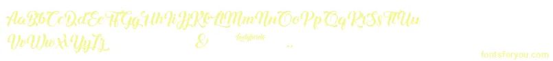 Ladybirds Font – Yellow Fonts on White Background