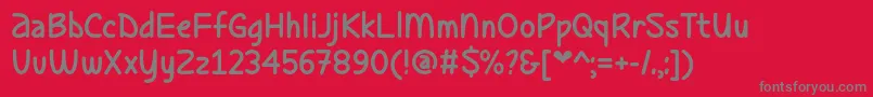 Ladybug Love   Font – Gray Fonts on Red Background