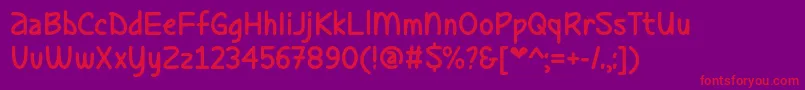 Ladybug Love   Font – Red Fonts on Purple Background