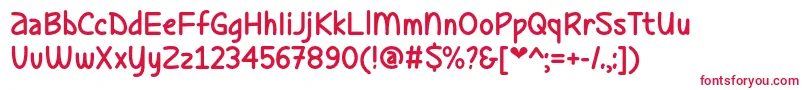 Ladybug Love   Font – Red Fonts on White Background