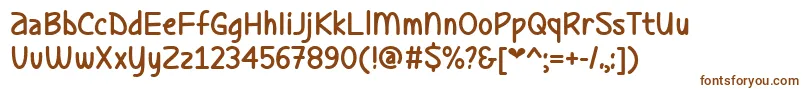 Ladybug Love  -fontti – ruskeat fontit valkoisella taustalla