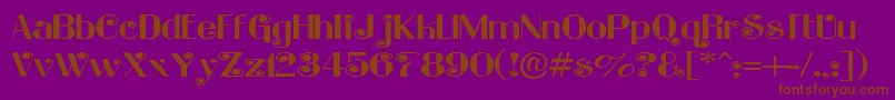 Ladybug Font – Brown Fonts on Purple Background