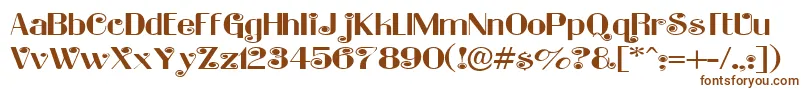 Ladybug-fontti – ruskeat fontit valkoisella taustalla