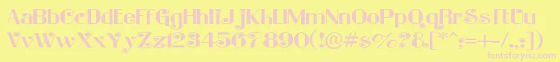 Ladybug Font – Pink Fonts on Yellow Background