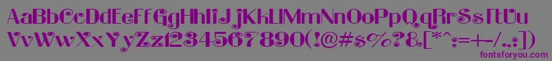 Ladybug-fontti – violetit fontit harmaalla taustalla