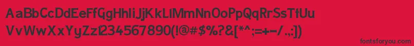 LADYC    Font – Black Fonts on Red Background