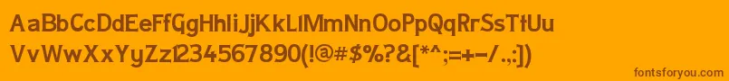 Lisätietoja LADYC -fontista LADYC -fontti – ruskeat fontit oranssilla taustalla