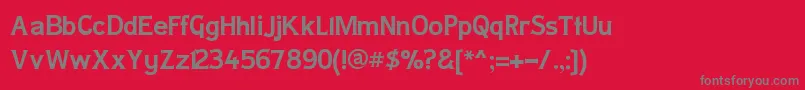 フォントLADYC    – 赤い背景に灰色の文字