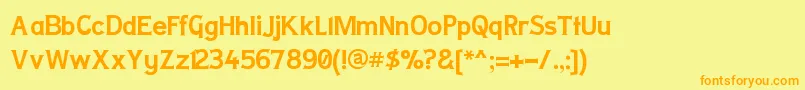 LADYCA   Font – Orange Fonts on Yellow Background