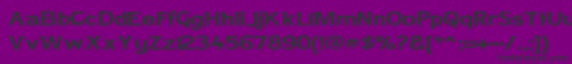 LADYCW  -Schriftart – Schwarze Schriften auf violettem Hintergrund