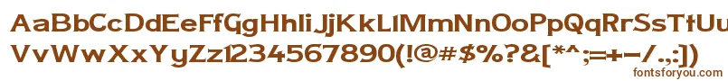 Шрифт LADYCW   – коричневые шрифты на белом фоне