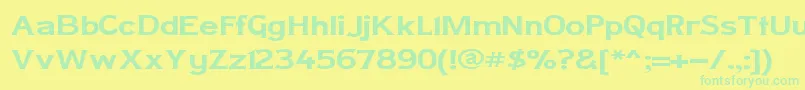 LADYCW   Font – Green Fonts on Yellow Background