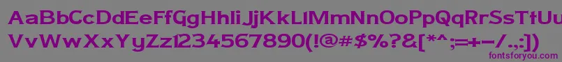 Шрифт LADYCW   – фиолетовые шрифты на сером фоне