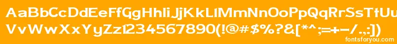フォントLADYCW   – オレンジの背景に白い文字