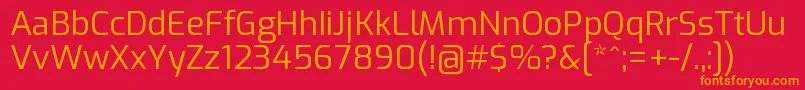 More about ExoRegular Font ExoRegular Font – Orange Fonts on Red Background