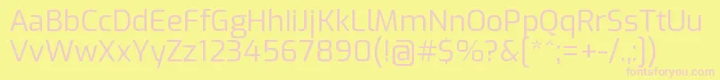 ExoRegular Font – Pink Fonts on Yellow Background