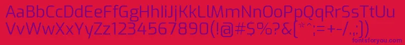 ExoRegular Font – Purple Fonts on Red Background