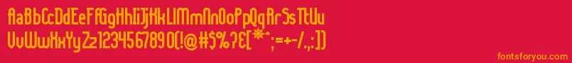 LADYIB   Font – Orange Fonts on Red Background