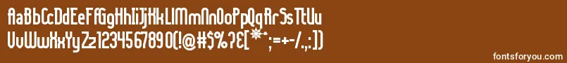 LADYIB   Font – White Fonts on Brown Background