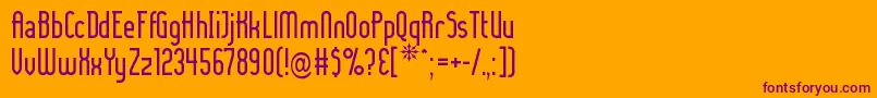 LADYIC   Font – Purple Fonts on Orange Background