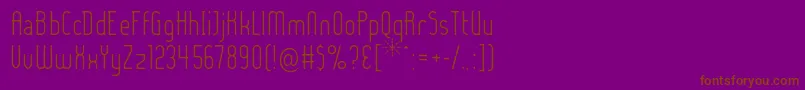 LADYIL  -fontti – ruskeat fontit violetilla taustalla