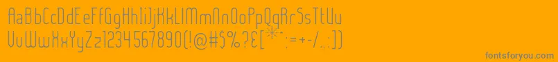 フォントLADYIL   – オレンジの背景に灰色の文字