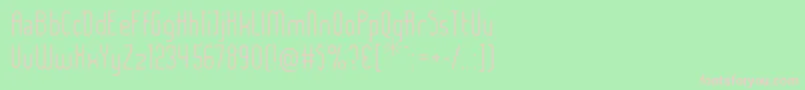 LADYIL  -fontti – vaaleanpunaiset fontit vihreällä taustalla