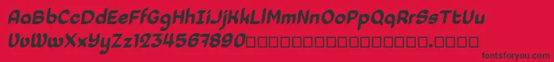 Laedoomai Italic Font – Black Fonts on Red Background