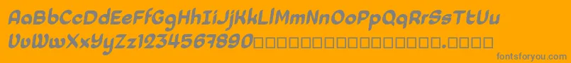 Laedoomai Italic Font – Gray Fonts on Orange Background