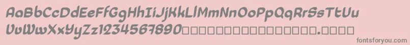 Laedoomai Italic Font – Gray Fonts on Pink Background