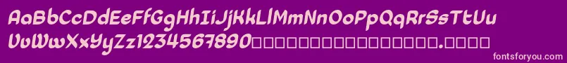 Laedoomai Italic Font – Pink Fonts on Purple Background