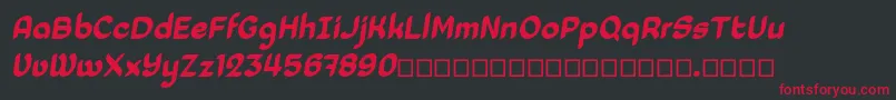 Laedoomai Italic Font – Red Fonts on Black Background