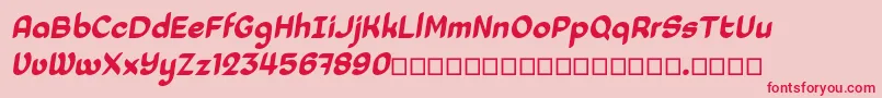 Laedoomai Italic Font – Red Fonts on Pink Background